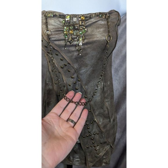 Kimikal Metallic Snake Gemmed Apocalypse Aesthetic Bodycon Dress - Picture 11 of 16